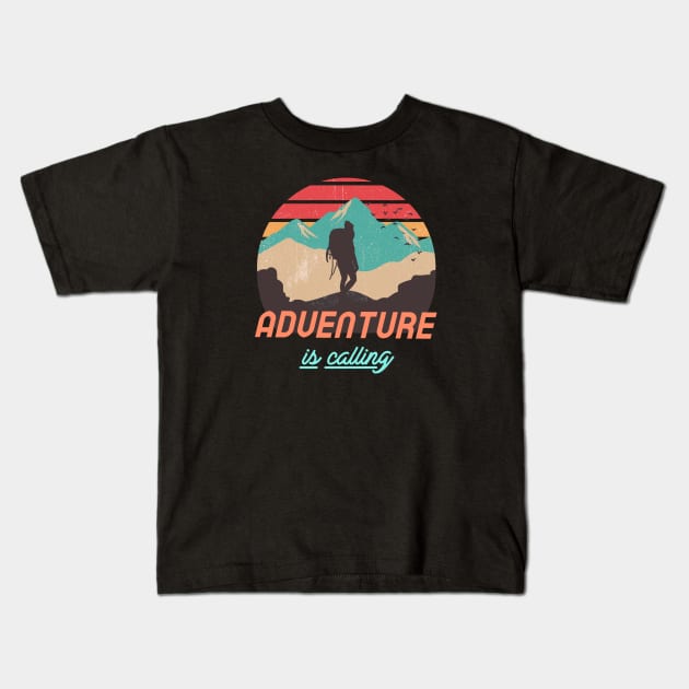 Adventure is calling adventurer Kids T-Shirt by G-DesignerXxX